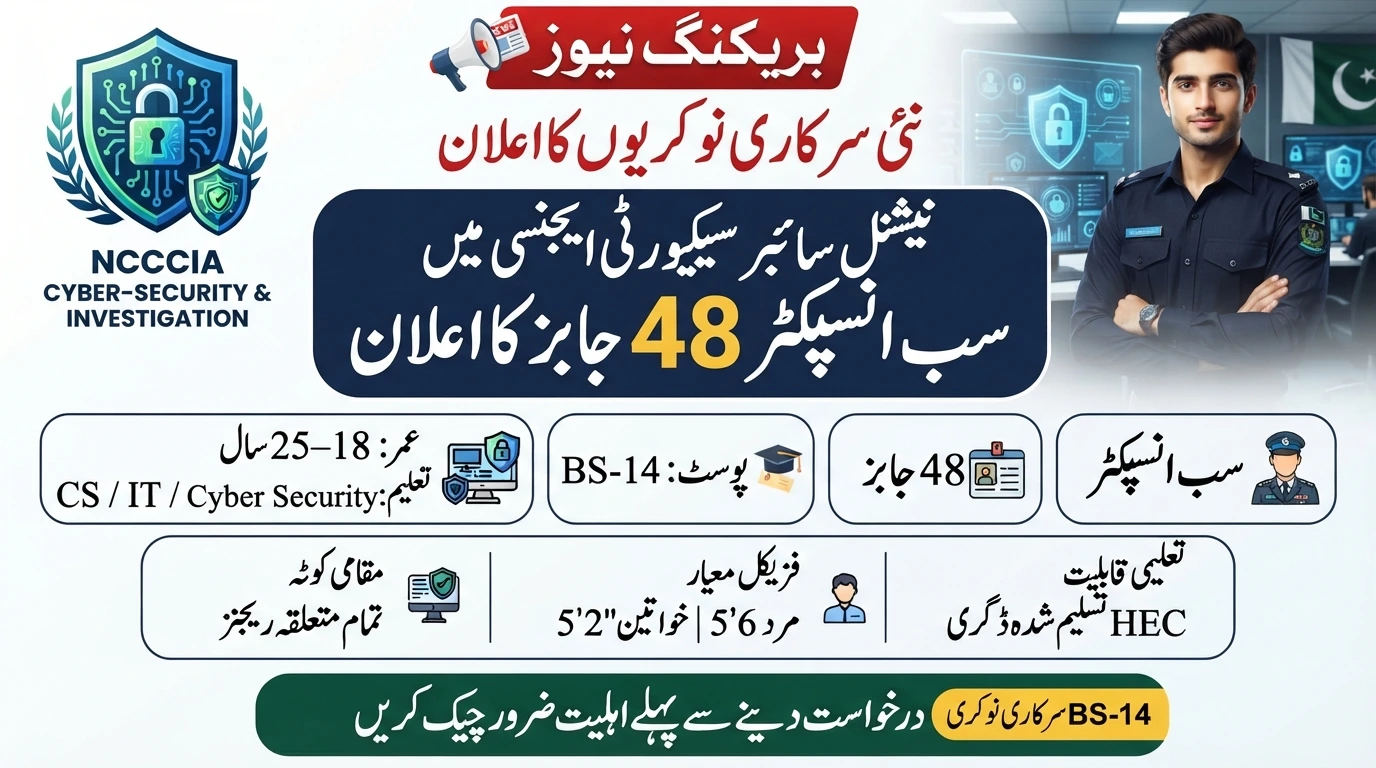 NCCIA Sub Inspector Jobs 2026